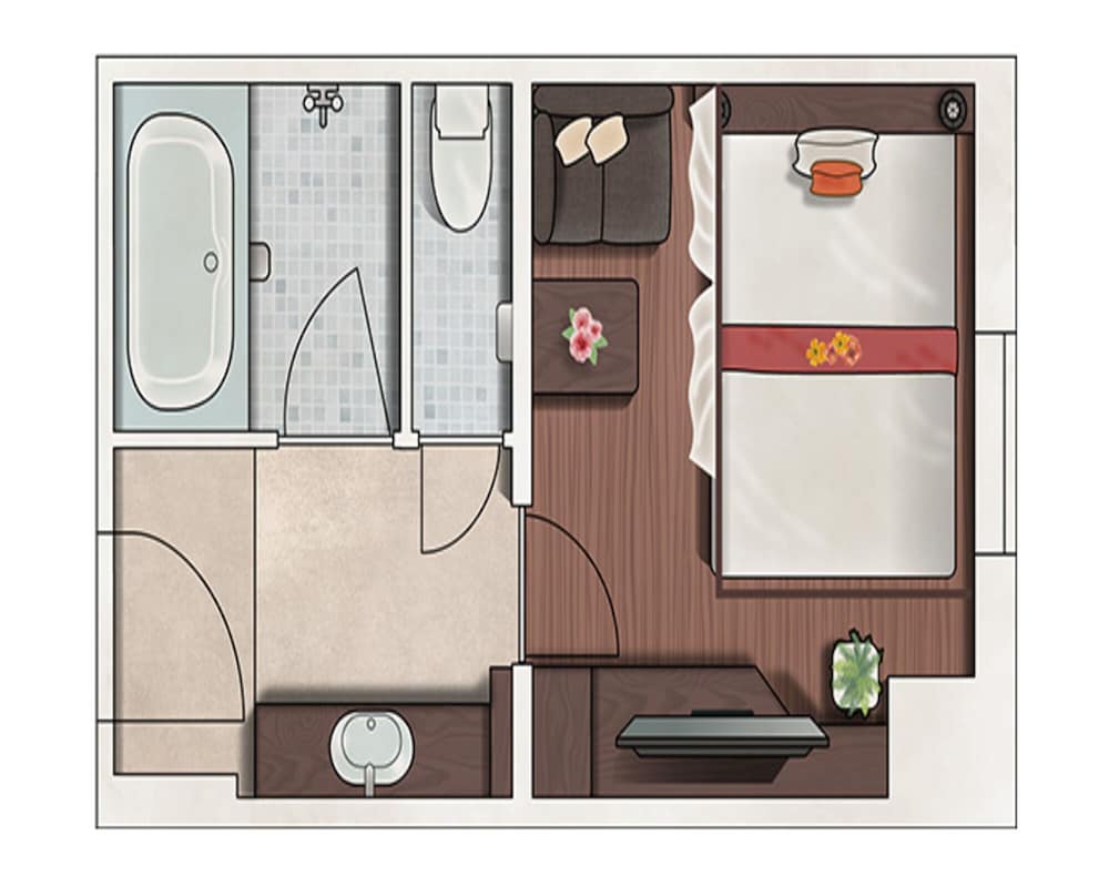 スタンダード クイーンルーム 禁煙 (お酒飲み放題、軽食無料) 客室1 | アンダの森 大阪天王寺タワー