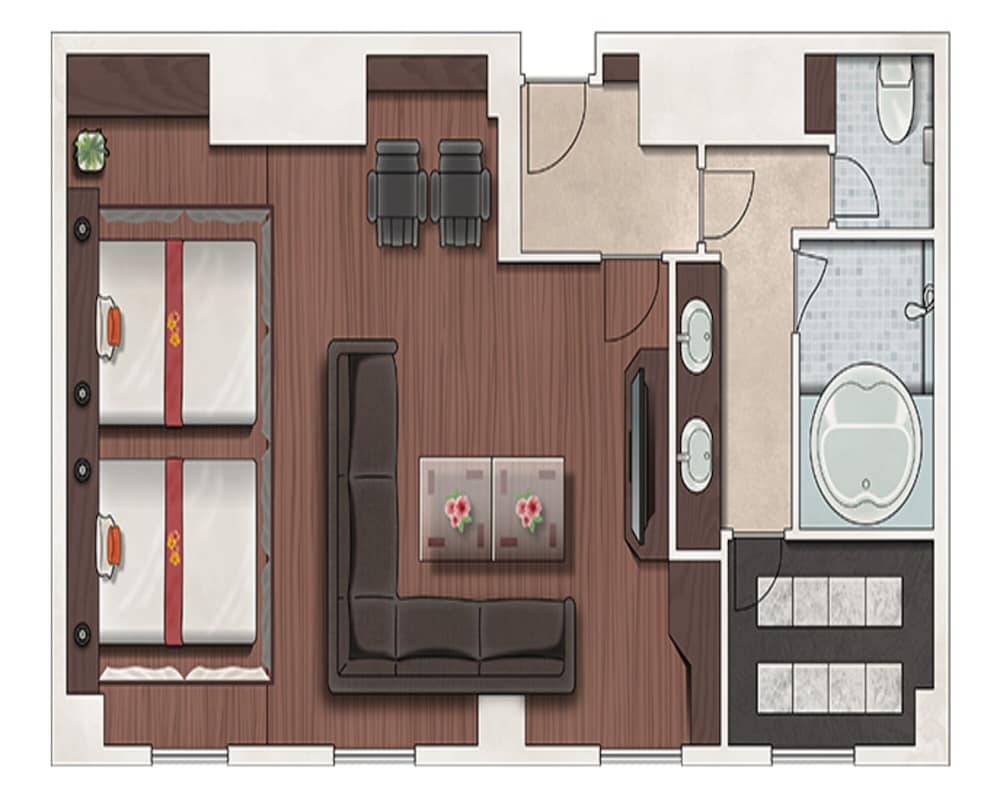 ロイヤルスイート 禁煙 (お酒飲み放題、軽食無料) 客室1 | アンダの森 大阪天王寺タワー