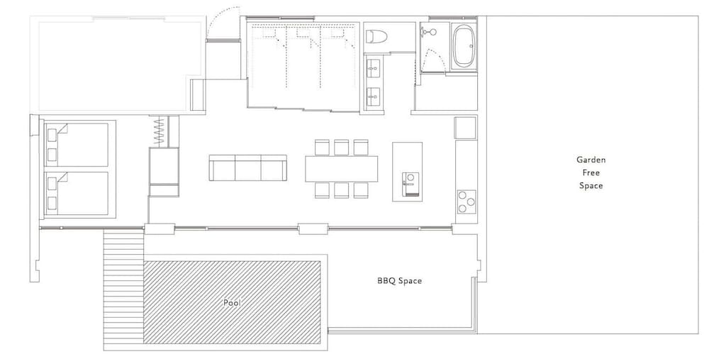 ファミリー ヴィラ 1 ベッドルーム (1階貸切プール付) 禁煙 客室2 | 古宇利ヴィラ Indigo