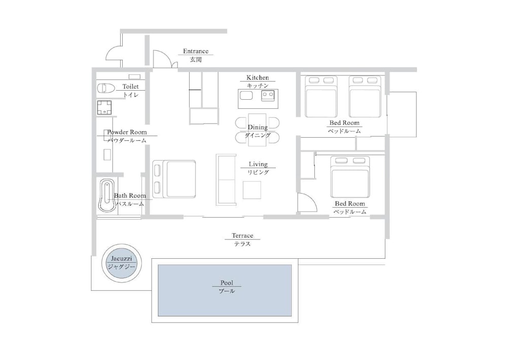 コンフォート ヴィラ A フロアマップ0 | クリスタルヴィラベイサイド