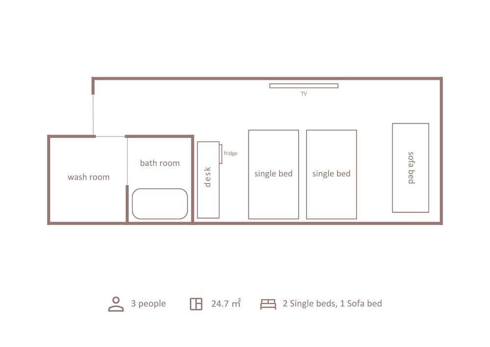 コンフォート ルーム 2 ベッドルーム 禁煙 フロアマップ0 | Minn 二条城