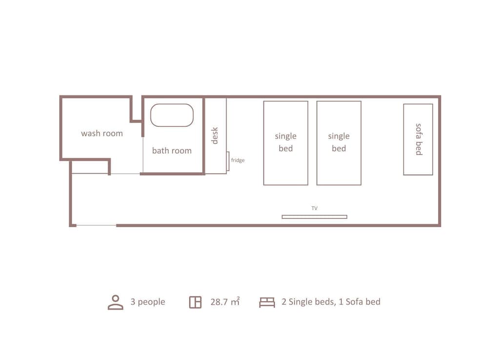 コンフォート ルーム 2 ベッドルーム 禁煙 フロアマップ0 | Minn 二条城