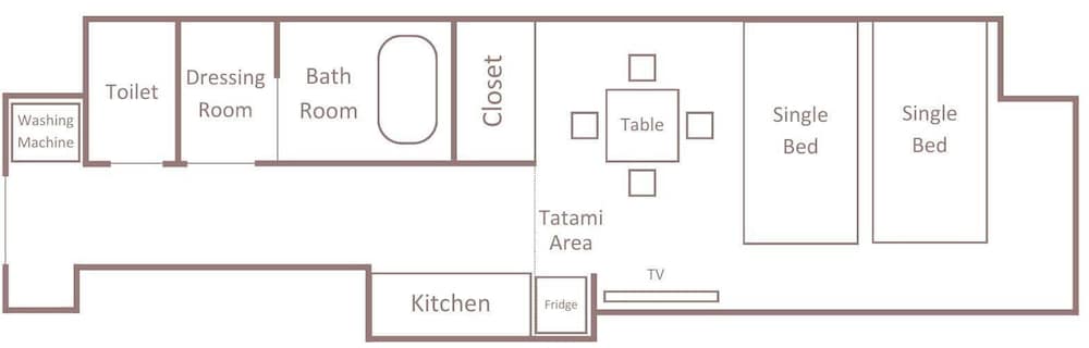 トラディショナル アパートメント ベッド (複数台) 禁煙 キッチン フロアマップ0 | Minn 上野新御徒町