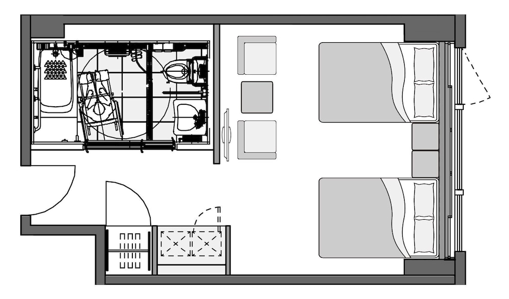 スーペリアツインユニバーサルデザイン禁煙 客室12 | KAYA 京都 二条城 BW シグネチャーコレクション by ベストウェスタン
