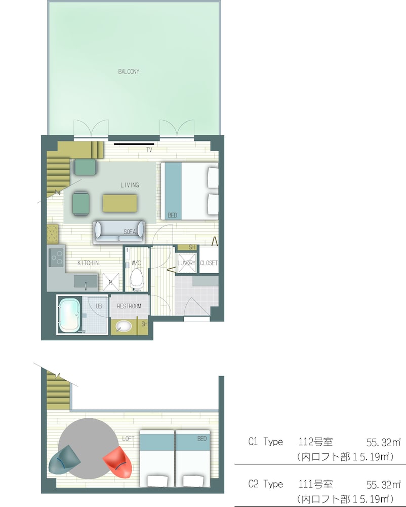 [111-112] プレミアロフトキングルーム 禁煙 客室4 | オーソルヴェール軽井沢倶楽部