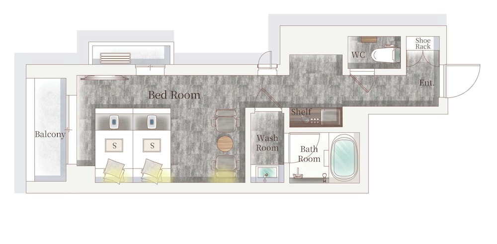 ベーシック ツインルーム 客室7 | 京ホテル 喜招邸 御所南