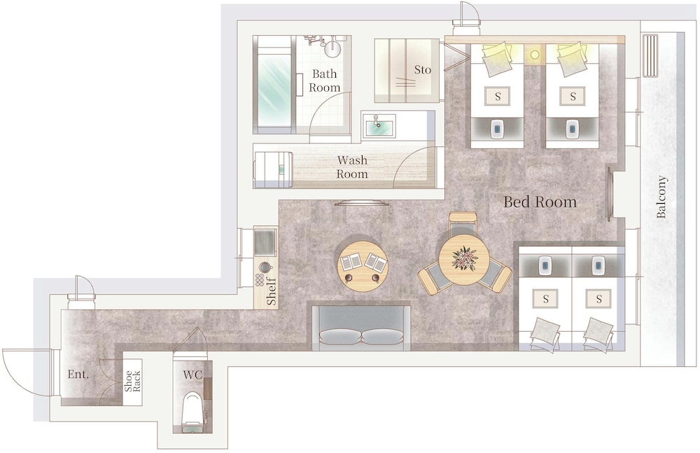 ラグジュアリー 4 人部屋 客室7 | 京ホテル 喜招邸 御所南