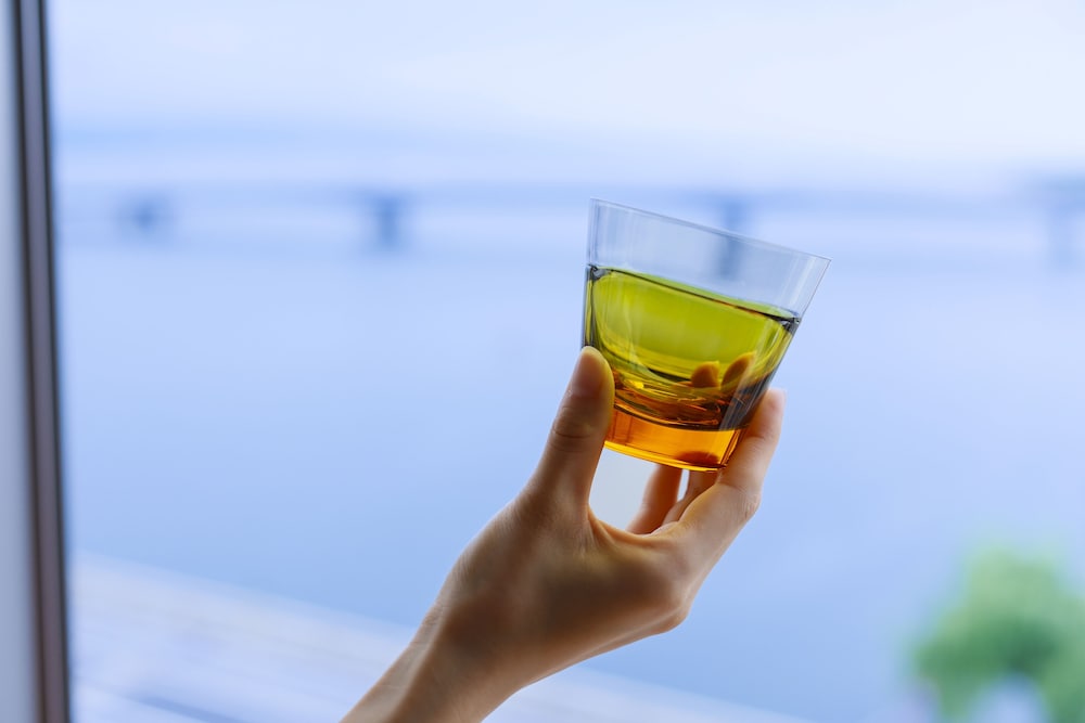 [湖側] 23年6月リニューアル - 角部屋·コンセプトルーム 禁煙 リビング エリア4 | 大橋館