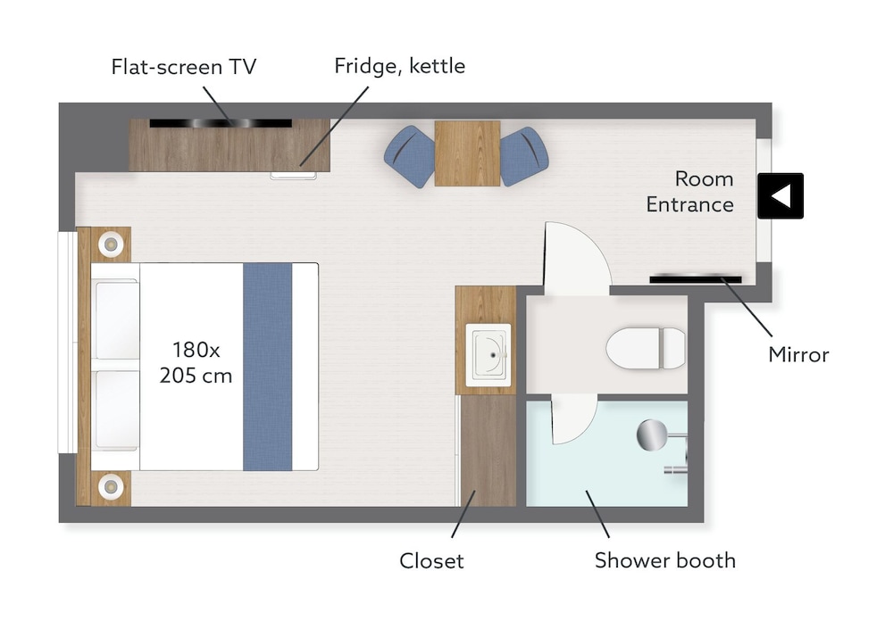 スタジオ 20 キング (禁煙) フロアマップ1 | KABIN Kyoto
