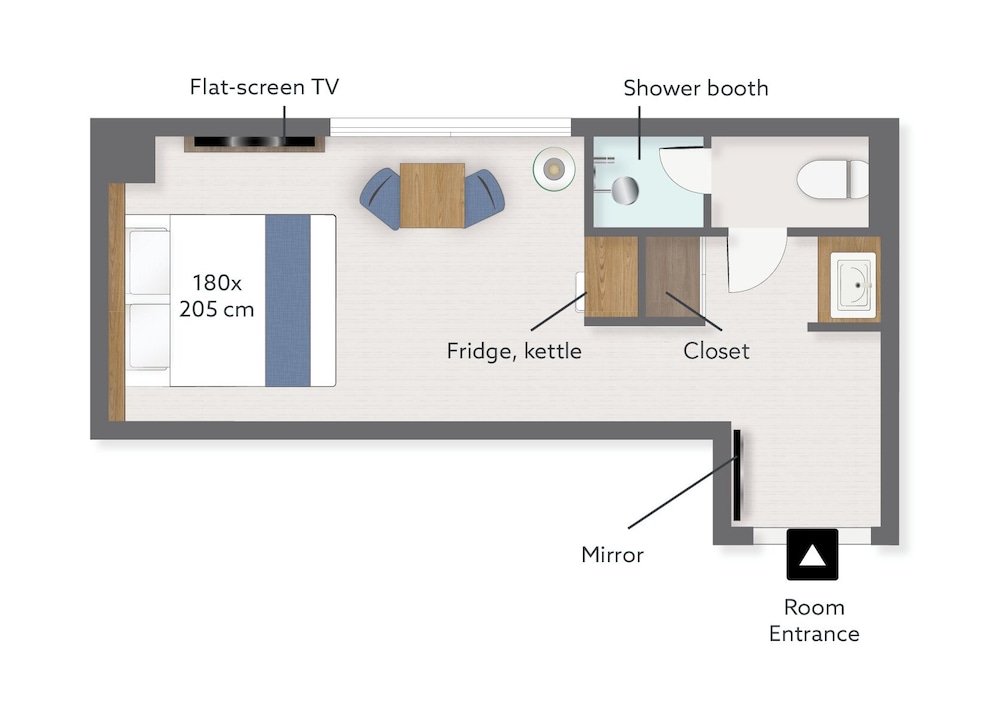 スタジオ 25 キング (禁煙) フロアマップ1 | KABIN Kyoto