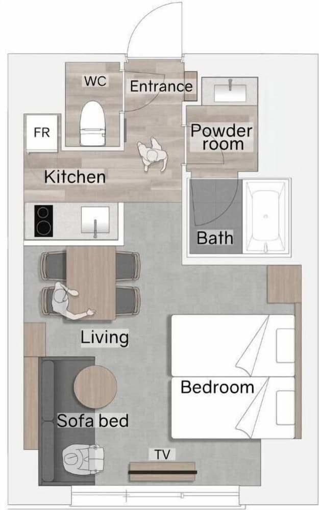 モデレート　3ベッド 禁煙 フロアマップ0 | Minn 清水五条