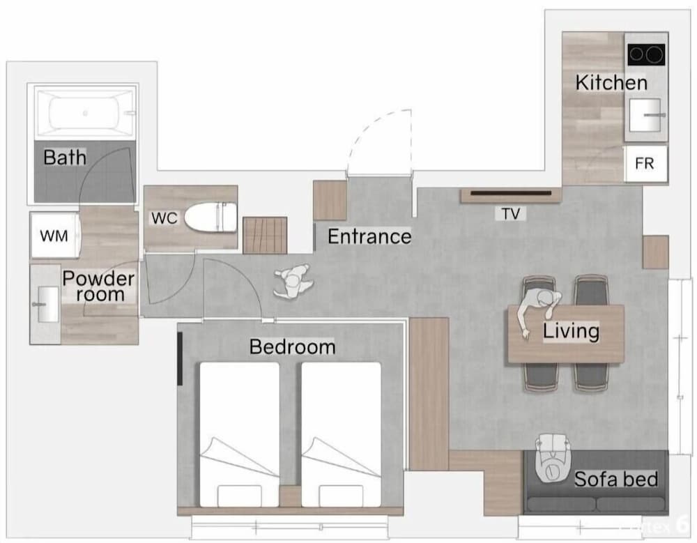 デラックススイート 3ベッド 禁煙 フロアマップ0 | Minn 清水五条