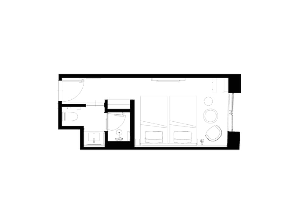 [禁煙]スタンダードツイン 客室1 | ザ ロイヤルパークホテル銀座 6 丁目