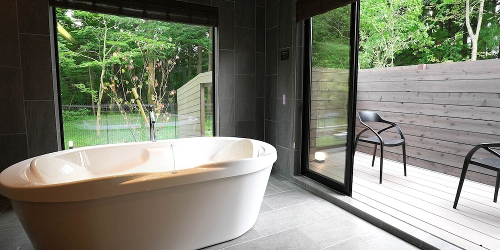 [D棟] 143平米/ペット可/ジャグジー, 天然温泉, サウナ付き バスルーム1 | Rakuten STAY VILLA 日光