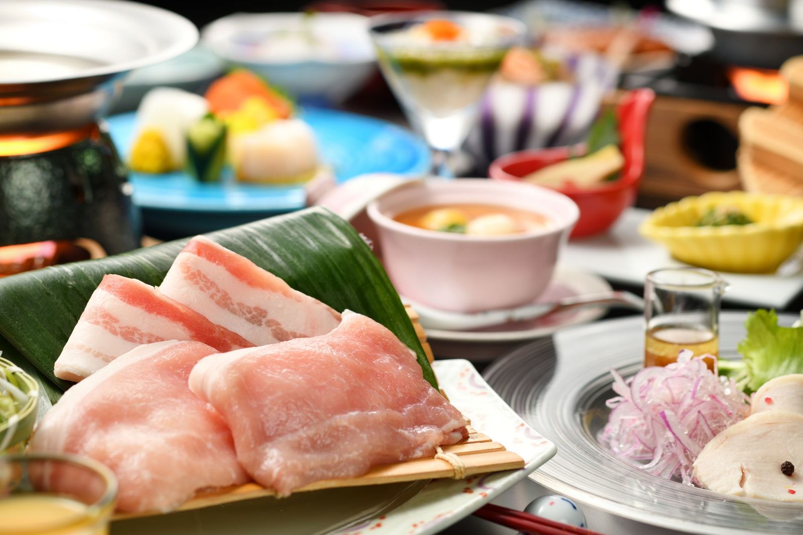《★お値打ち会席膳★》【オールインクルーシブ】宮城県産ブランド豚『JAPAN X』の季節のお鍋御膳