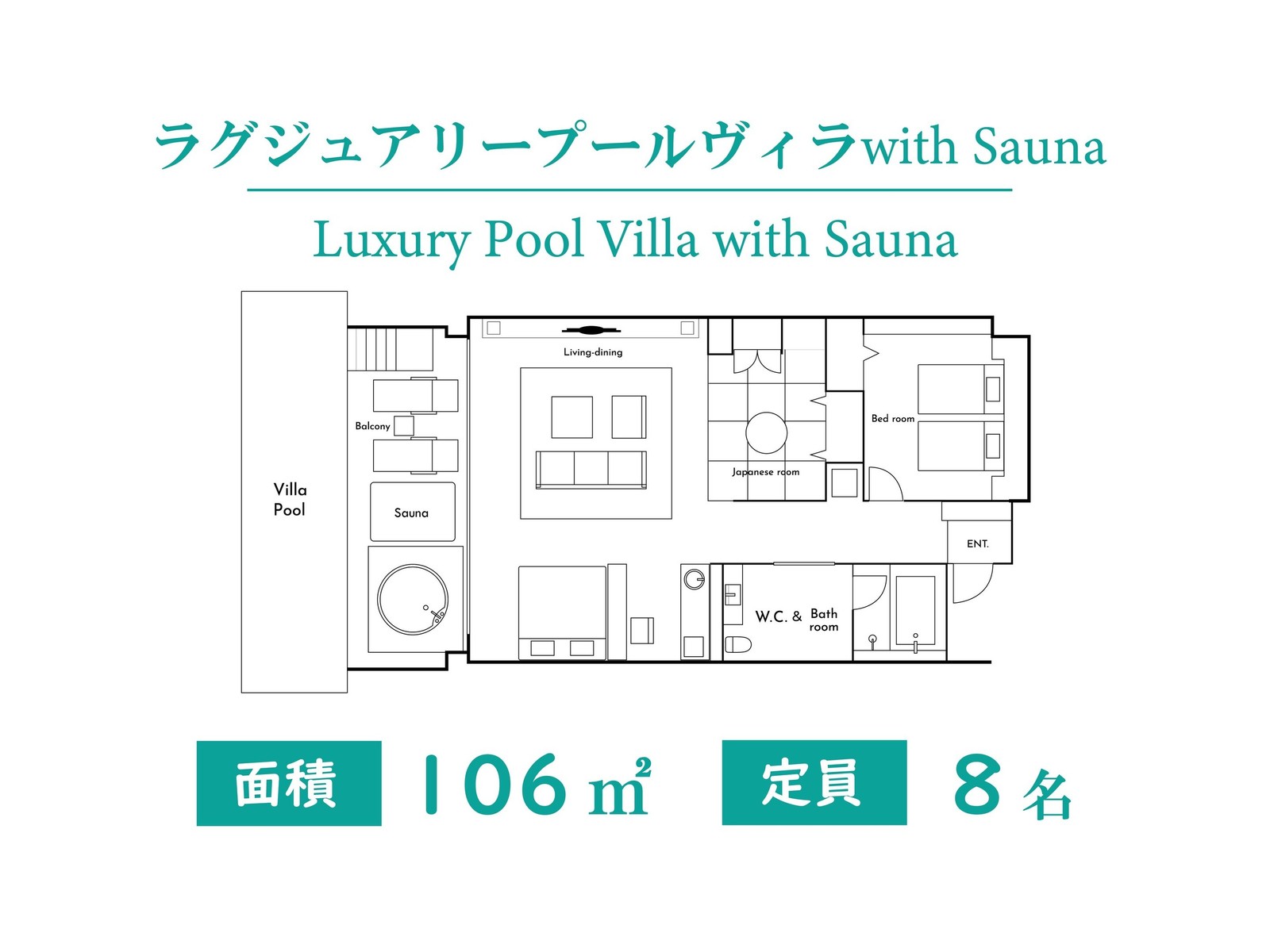 ラグジュアリープールヴィラ with サウナ 01 | プールヴィラ 古宇利島 by コルディオスマートリゾート