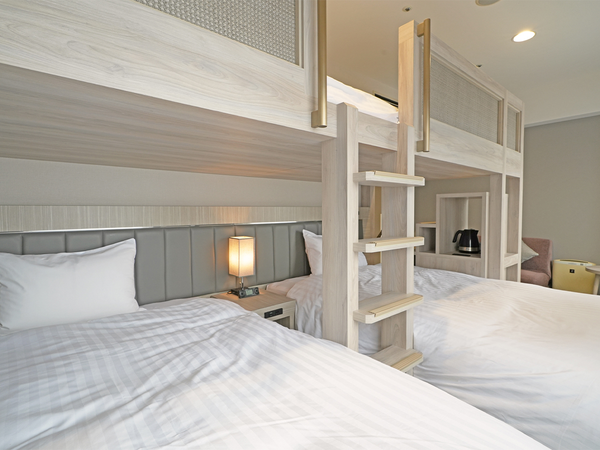 モデレートツイン+バンクベッド 01 | クインテッサホテル鹿児島天文館 Relax&Sleep