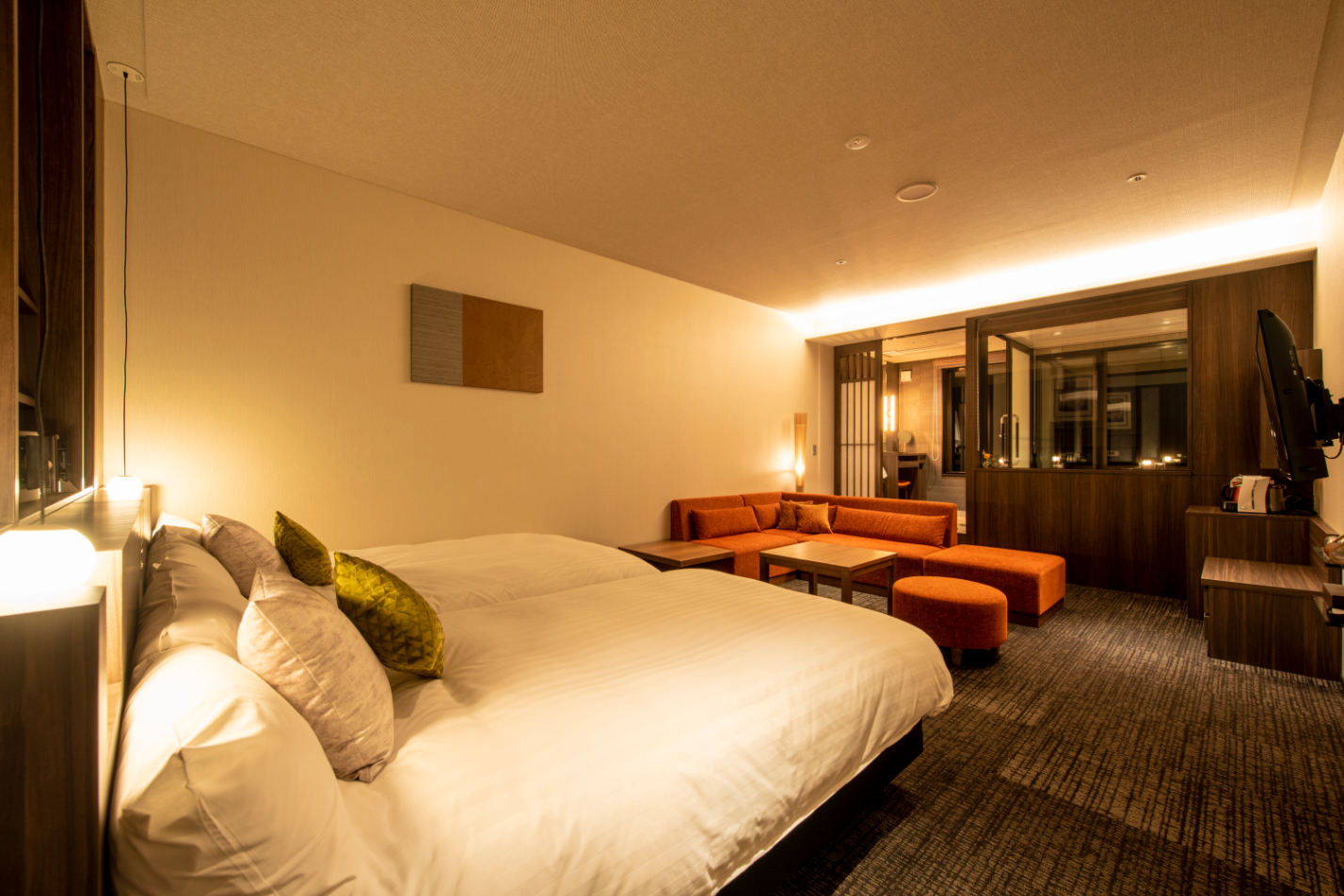 【禁煙】温泉かけ流し展望温泉付エグゼクティブツイン(46平米) | ホテル　プレミアム・レイク　トーヤ