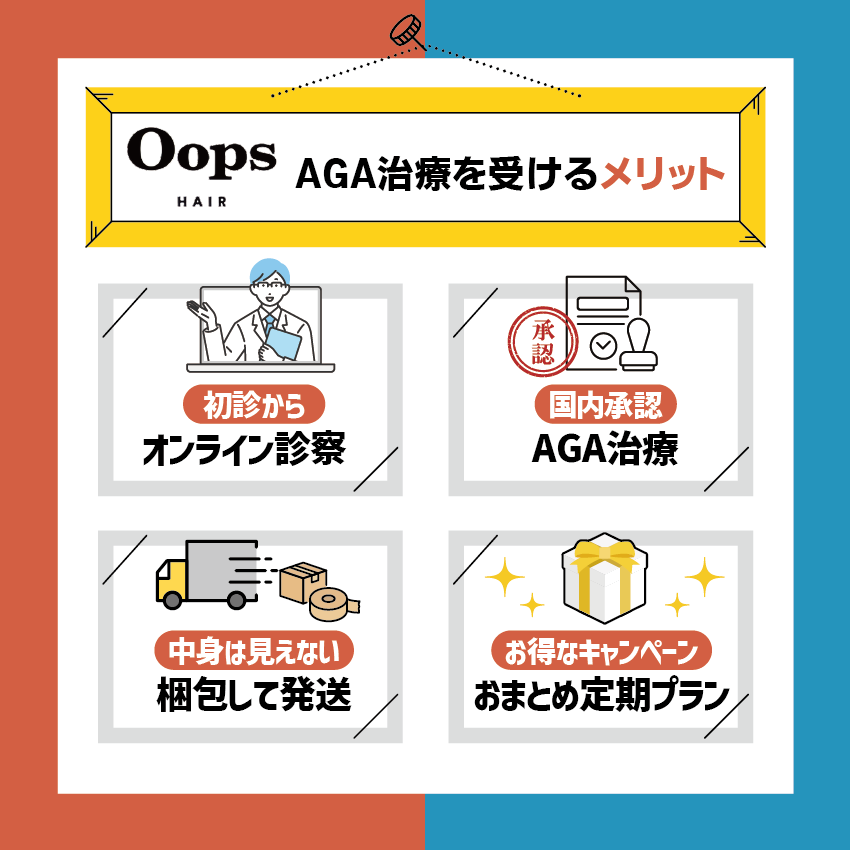 Oops HAIR(ウープスヘア)のAGA治療を受けるメリット