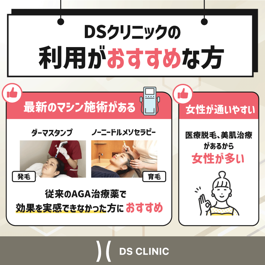 DSクリニックの利用がおすすめな方