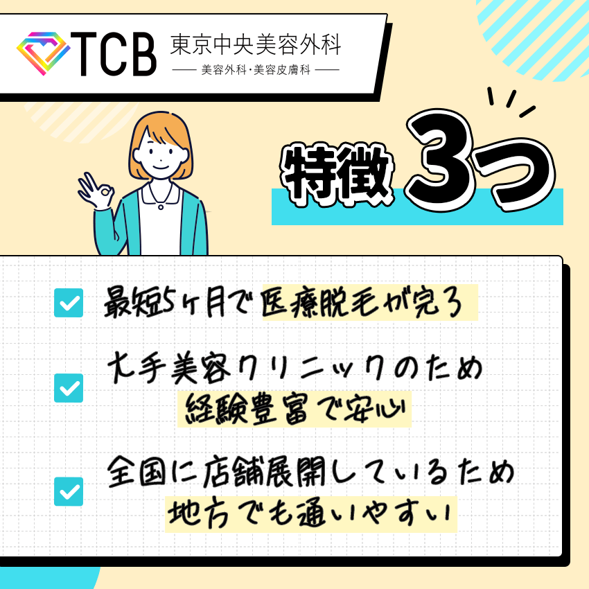 TCB東京中央美容外科の特徴3つ