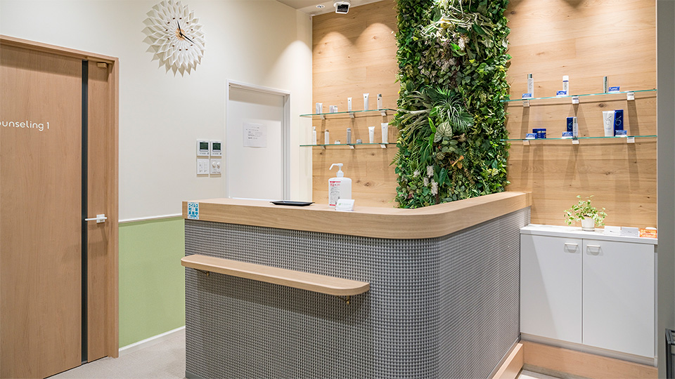 ヴァージンクリニック京都院の受付