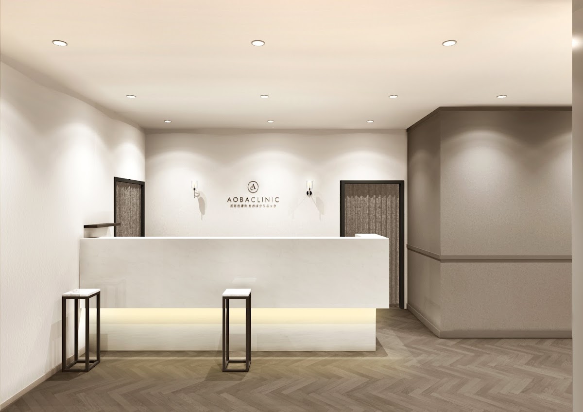 あおばクリニック新宿院の受付カウンター