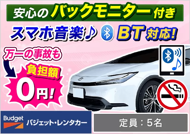ミドル（プリウス 他）プランNo.10559 | バジェット・レンタカー鹿児島空港店