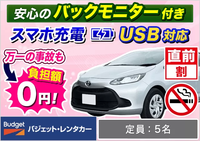 コンパクト（アクア/ノート 他）プランNo.12544 | バジェット・レンタカー那覇空港店