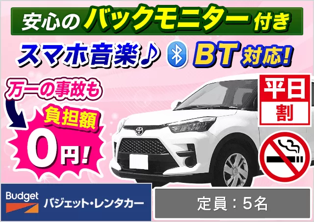 SUV（ライズ/ヤリスクロス/ロッキー 他）プランNo.14583 | バジェット・レンタカー女満別空港ひまわり畑店