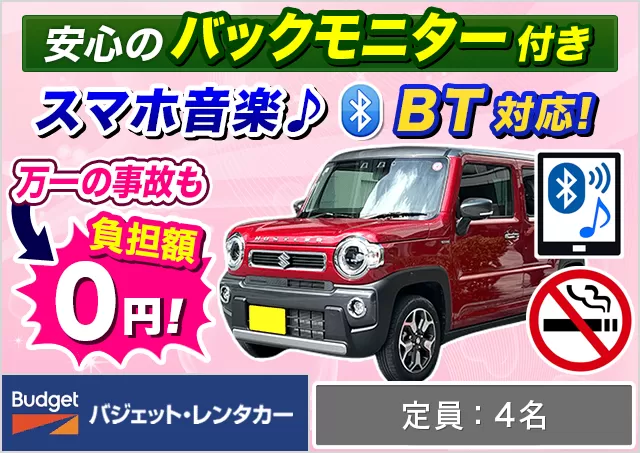 軽自動車（ムーヴ/タフト/ワゴンR/ハスラー 他）プランNo.12732 | バジェット・レンタカー高松空港店